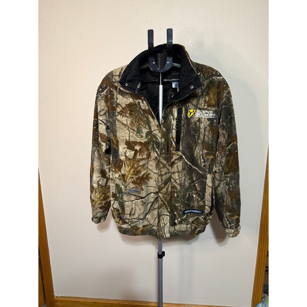 ScentBlocker Bone Collector Protec‎ XT Camo Jacket Wind Blocker Tree Spider Mens